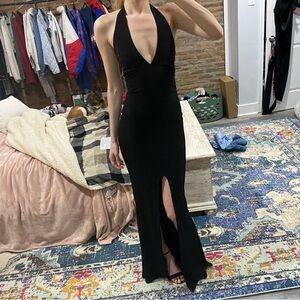 x REVOLVE Illegal Halter Gown in Black by Nookie, Size S